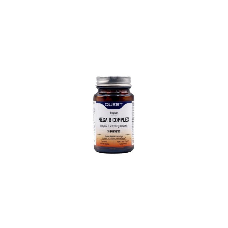 QUEST Mega B Complex With 1000mg Vitamin C 30tabs