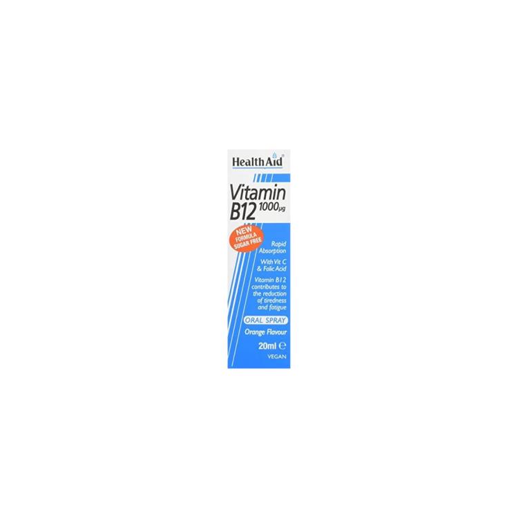 HEALTH AID Vitamin B12 1000μg Oral Spray Πορτοκάλι 20ml