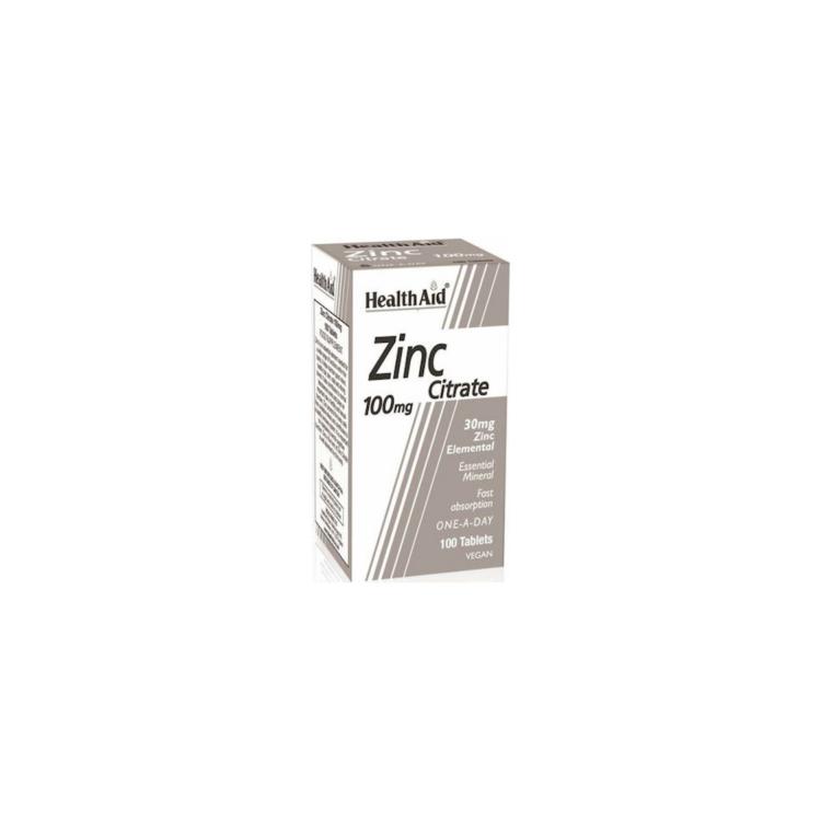 HEALTH AID Zinc Citrate 100mg 100tabs
