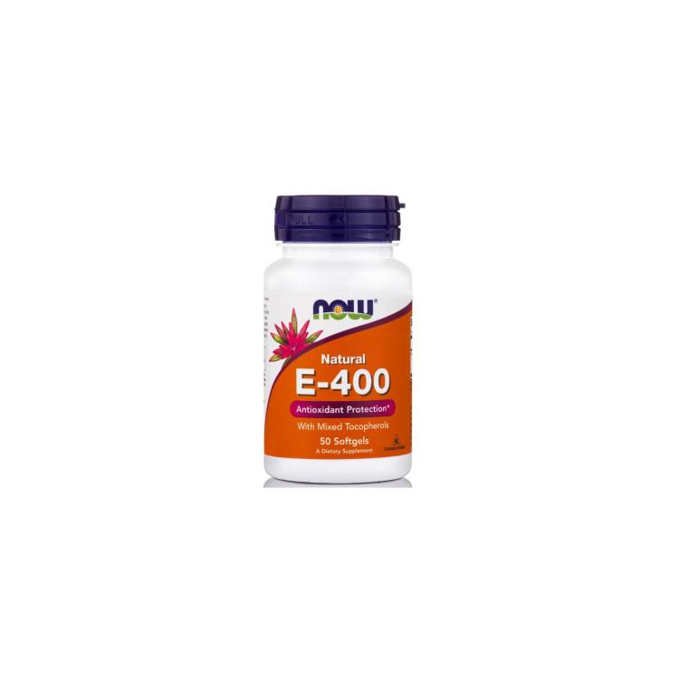 NOW FOODS Vitamin E 400IU Antioxidant Protection With Mixed Tocopherols 50softgels