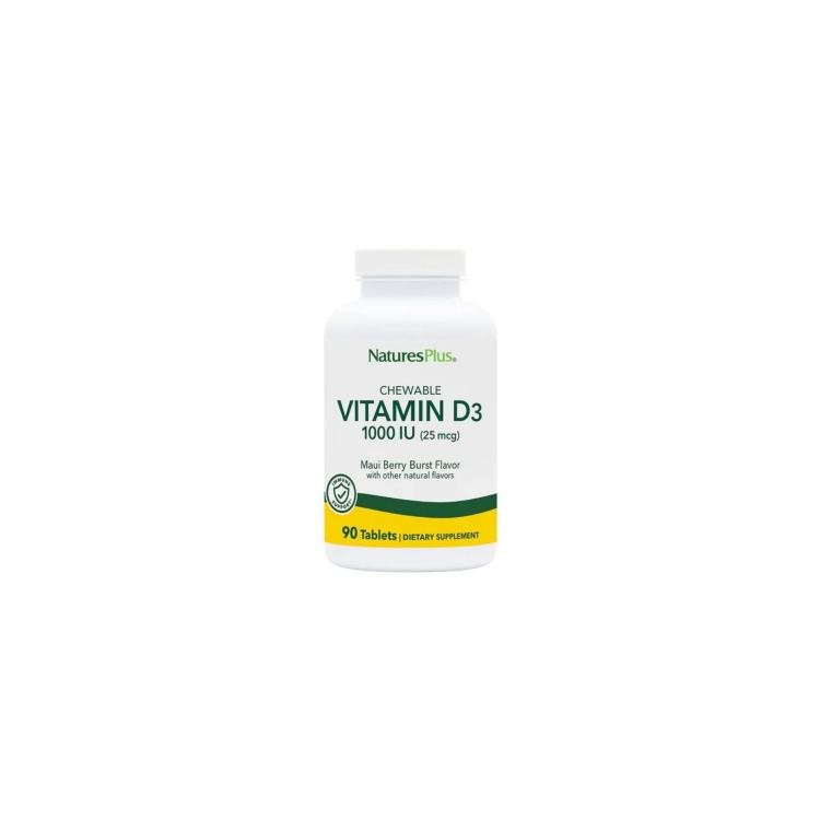 NATURES PLUS Chewable Vitamin D3 1000iu 90tabs
