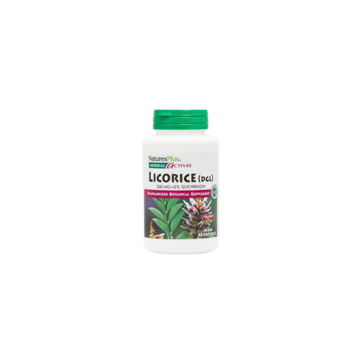NATURES PLUS Herbal Actives Licorice 500mg 60vegicaps