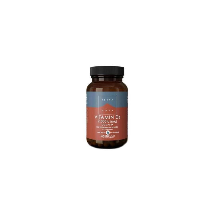 TERRANOVA Vitamin D3 2000IU (50μg) Complex 100vegicaps