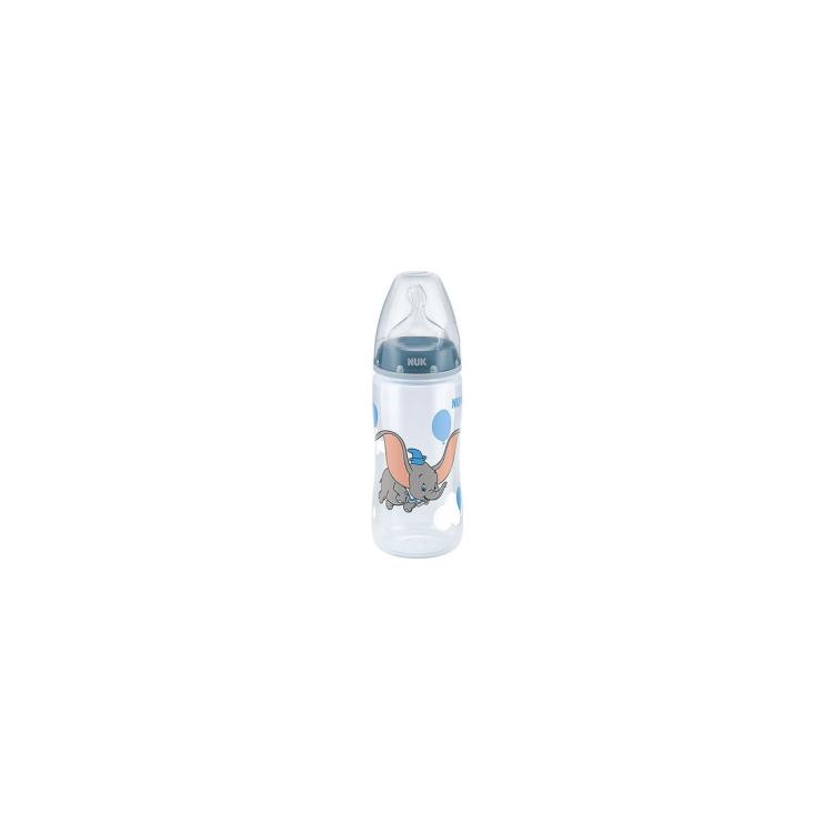 NUK First Choice+ Disney Baby Dumbo Πλαστικό Μπιμπερό Με Δείκτη Ελέγχου Θερμοκρασίας 6-18m Silicone 300ml