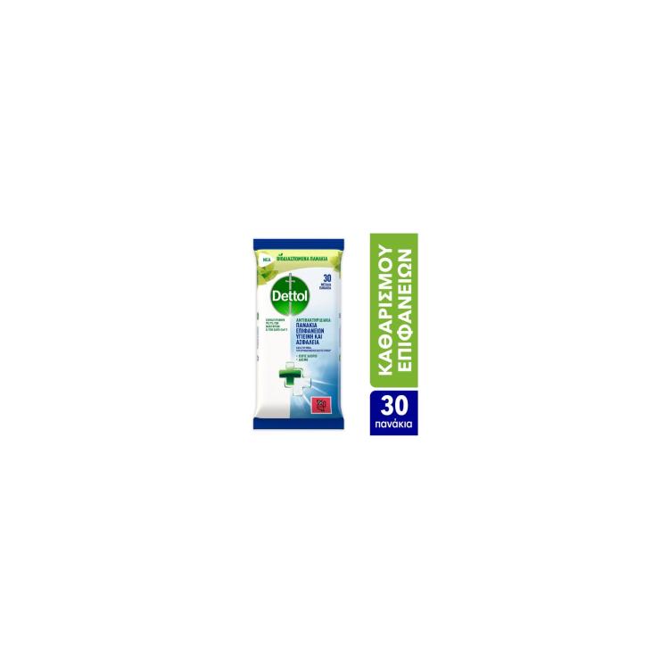 DETTOL Αντιβακτηριδιακά Πανάκια Επιφανειών 30pcs