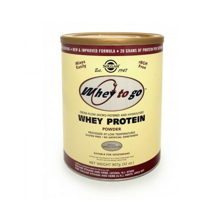 SOLGAR Whey to Go Protein Powder 907gr Βανίλια
