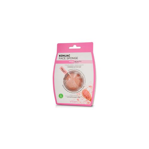 vican-wise-beauty-konjac-face-sponge-with-pink-clay-powder-1pc-5204559510040