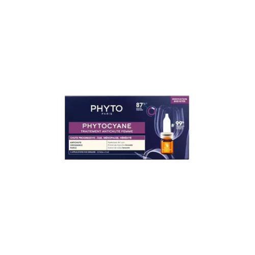 PHYTO Phytocyane Traitement Chute Progressive Αμπούλες Μαλλιών κατά της Τριχόπτωσης για Γυναίκες 5ml x 12pcs