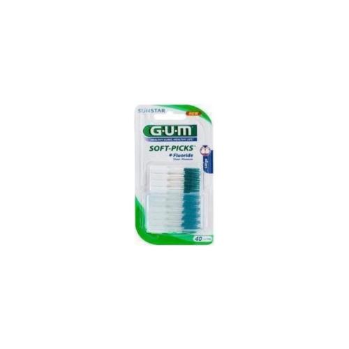 GUM 634 Soft Picks Fluoride Large Μεσοδόντιες Οδοντογλυφίδες 40pcs