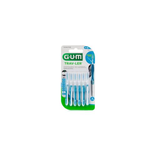 GUM Trav-ler Μεσοδόντια Βουρτσάκια 1.6mm Γαλάζιο 6pcs