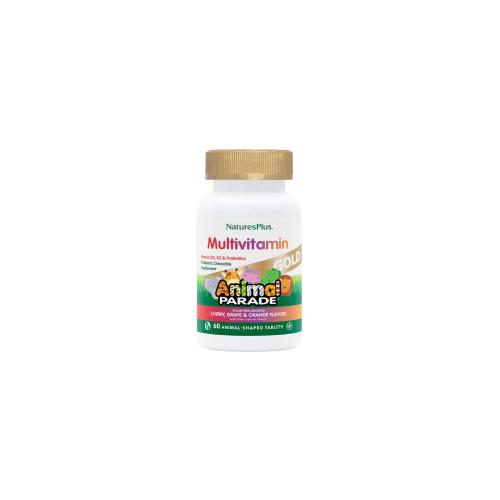 NATURES PLUS Animal Parade Multivitamin Gold Κεράσι Σταφύλι Πορτοκάλι 60nuggets