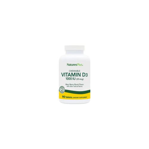 NATURES PLUS Chewable Vitamin D3 1000iu 90tabs