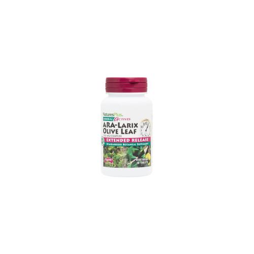 NATURES PLUS Herbal Actives Ara-Larix Olive Leaf 750mg Extended Release 30tabs