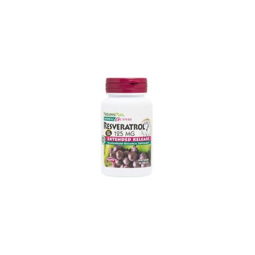 NATURES PLUS Herbal Actives Resveratrol 125mg Extended Release 60tabs