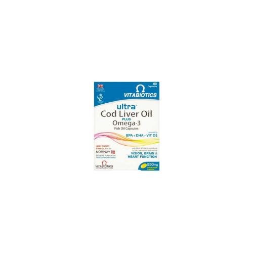 VITABIOTICS Ultra Cod Liver Oil Plus Omega-3 60caps