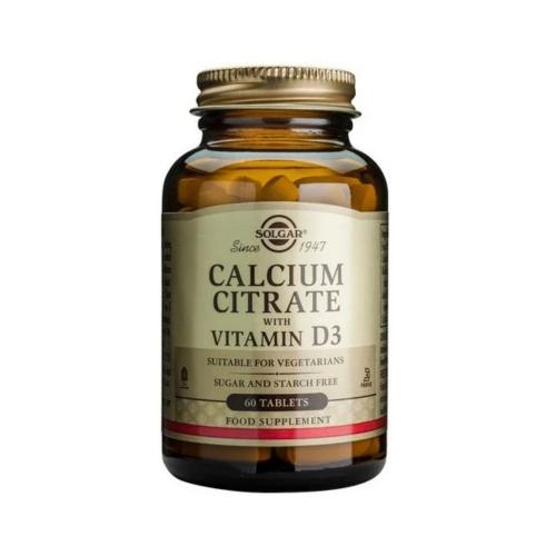 SOLGAR Calcium Citrate with Vitamin D3 250mg 60tabs