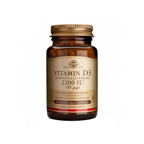 SOLGAR Vitamin D3 (Cholecalciferol) 2200IU 50vegicaps