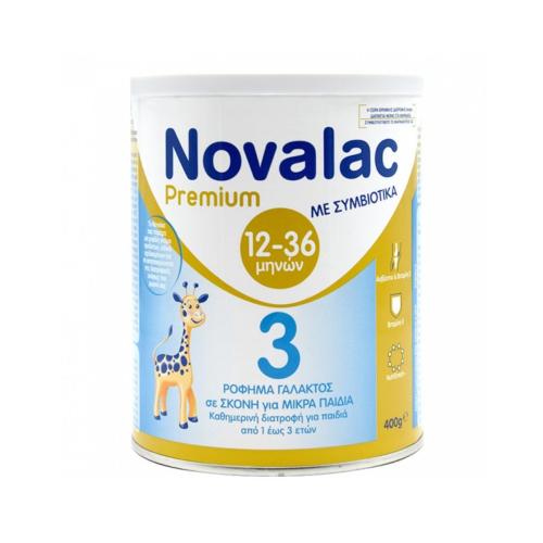 NOVALAC Γάλα Σε Σκόνη Premium Xtra 3 12m+ Με Γεύση Βανίλια 400gr