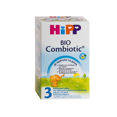 HIPP Γάλα σε Σκόνη Bio Combiotic 3 12m+ με Νέα Σύσταση 600gr