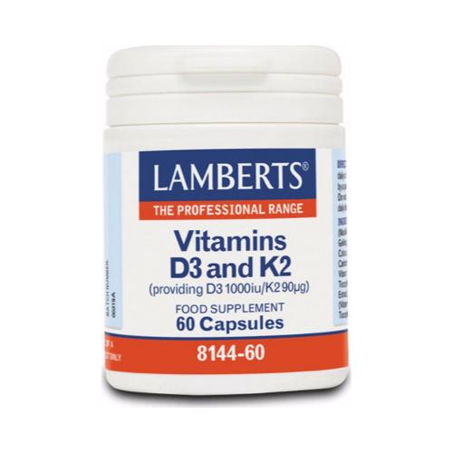LAMBERTS Vitamin D3 1000iu & K2 90µg 60caps