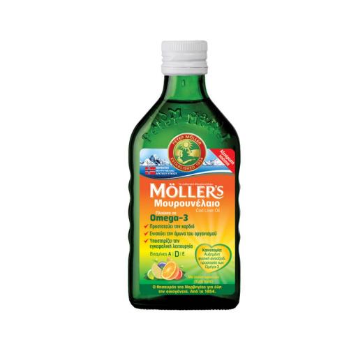 MOLLER'S Μουρουνέλαιο Cod Liver Oil 250ml Tutti Frutti