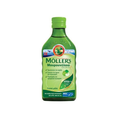 MOLLER'S Μουρουνέλαιο Cod Liver Oil 250ml Μήλο